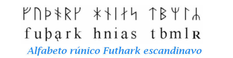 El alfabeto Futhark escandinavo cuenta con 16 letras, runas helsingia, islandesas, marcómanas, medievales, decarlianas, Futhorc anglosajón